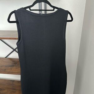 NWT St John Basics 4 Black Sheath Dress Santana Knit Neutral Designer Quiet Lux